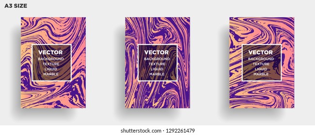 Mixture of acrylic paints. Liquid marble texture. Fluid art. Applicable for design cover, presentation, invitation, flyer, annual report, poster, desing packaging. Modern artwork - Vector