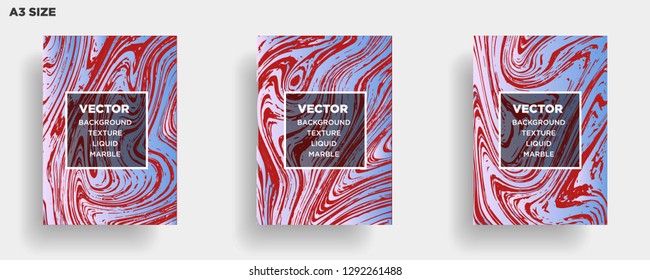 Mixture of acrylic paints. Liquid marble texture. Fluid art. Applicable for design cover, presentation, invitation, flyer, annual report, poster, desing packaging. Modern artwork - Vector