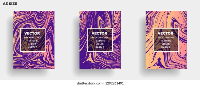Mixture of acrylic paints. Liquid marble texture. Fluid art. Applicable for design cover, presentation, invitation, flyer, annual report, poster, desing packaging. Modern artwork - Vector