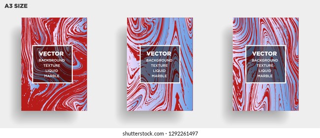 Mixture of acrylic paints. Liquid marble texture. Fluid art. Applicable for design cover, presentation, invitation, flyer, annual report, poster, desing packaging. Modern artwork - Vector