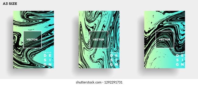 Mixture of acrylic paints. Liquid marble texture. Fluid art. Applicable for design cover, presentation, invitation, flyer, annual report, poster, desing packaging. Modern artwork - Vector