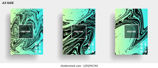 Mixture of acrylic paints. Liquid marble texture. Fluid art. Applicable for design cover, presentation, invitation, flyer, annual report, poster, desing packaging. Modern artwork - Vector