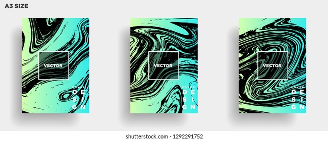 Mixture of acrylic paints. Liquid marble texture. Fluid art. Applicable for design cover, presentation, invitation, flyer, annual report, poster, desing packaging. Modern artwork - Vector