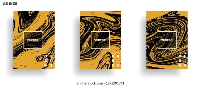 Mixture of acrylic paints. Liquid marble texture. Fluid art. Applicable for design cover, presentation, invitation, flyer, annual report, poster, desing packaging. Modern artwork - Vector