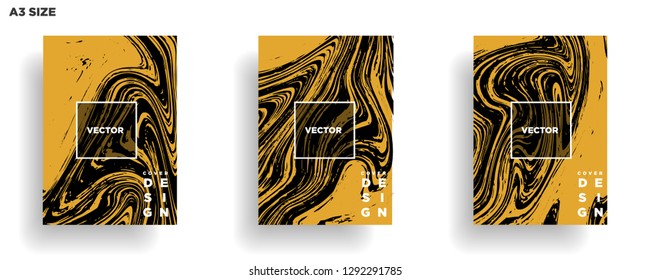 Mixture of acrylic paints. Liquid marble texture. Fluid art. Applicable for design cover, presentation, invitation, flyer, annual report, poster, desing packaging. Modern artwork - Vector
