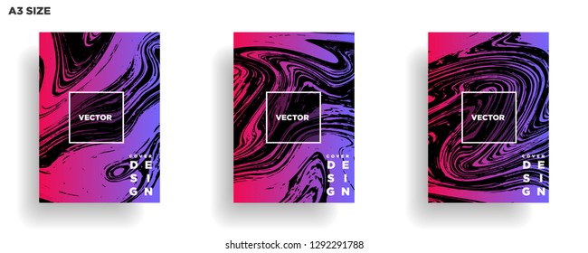 Mixture of acrylic paints. Liquid marble texture. Fluid art. Applicable for design cover, presentation, invitation, flyer, annual report, poster, desing packaging. Modern artwork - Vector