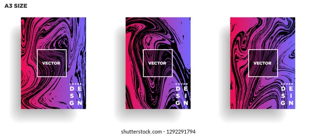 Mixture of acrylic paints. Liquid marble texture. Fluid art. Applicable for design cover, presentation, invitation, flyer, annual report, poster, desing packaging. Modern artwork - Vector