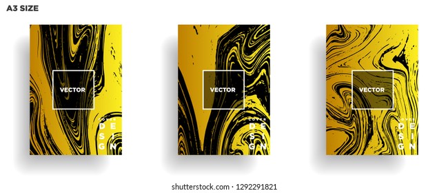 Mixture of acrylic paints. Liquid marble texture. Fluid art. Applicable for design cover, presentation, invitation, flyer, annual report, poster, desing packaging. Modern artwork - Vector