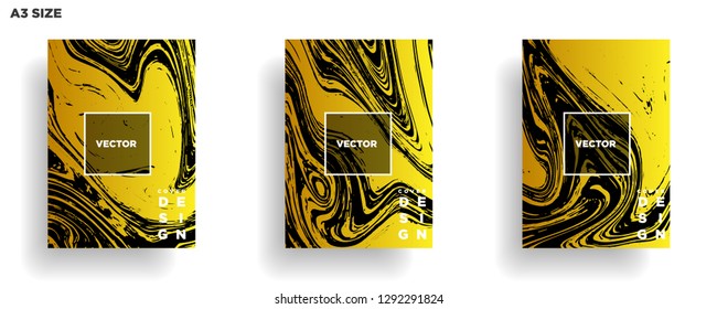 Mixture of acrylic paints. Liquid marble texture. Fluid art. Applicable for design cover, presentation, invitation, flyer, annual report, poster, desing packaging. Modern artwork - Vector