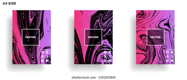 Mixture of acrylic paints. Liquid marble texture. Fluid art. Applicable for design cover, presentation, invitation, flyer, annual report, poster, desing packaging. Modern artwork - Vector