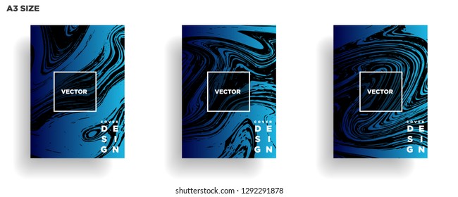 Mixture of acrylic paints. Liquid marble texture. Fluid art. Applicable for design cover, presentation, invitation, flyer, annual report, poster, desing packaging. Modern artwork - Vector