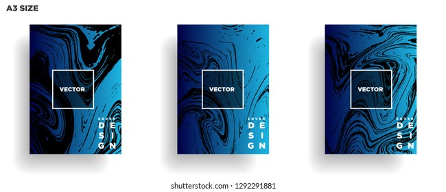 Mixture of acrylic paints. Liquid marble texture. Fluid art. Applicable for design cover, presentation, invitation, flyer, annual report, poster, desing packaging. Modern artwork - Vector