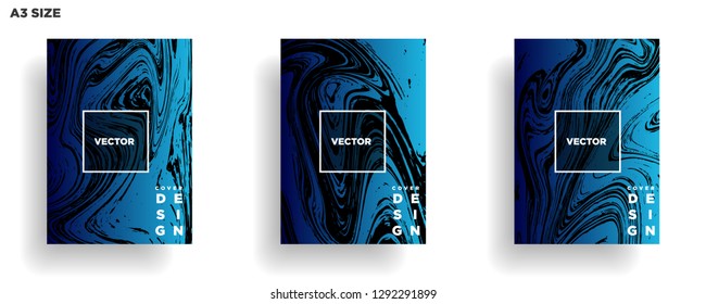 Mixture of acrylic paints. Liquid marble texture. Fluid art. Applicable for design cover, presentation, invitation, flyer, annual report, poster, desing packaging. Modern artwork - Vector