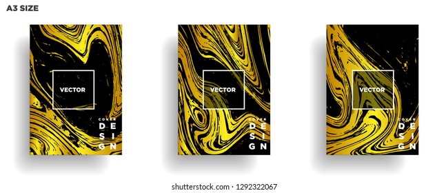 Mixture of acrylic paints. Liquid marble texture. Fluid art. Applicable for design cover, presentation, invitation, flyer, annual report, poster, desing packaging. Modern artwork - Vector