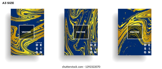 Mixture of acrylic paints. Liquid marble texture. Fluid art. Applicable for design cover, presentation, invitation, flyer, annual report, poster, desing packaging. Modern artwork - Vector
