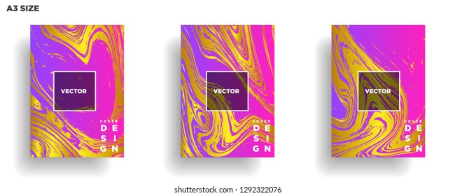 Mixture of acrylic paints. Liquid marble texture. Fluid art. Applicable for design cover, presentation, invitation, flyer, annual report, poster, desing packaging. Modern artwork - Vector