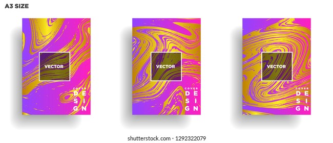 Mixture of acrylic paints. Liquid marble texture. Fluid art. Applicable for design cover, presentation, invitation, flyer, annual report, poster, desing packaging. Modern artwork - Vector