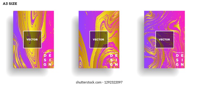 Mixture of acrylic paints. Liquid marble texture. Fluid art. Applicable for design cover, presentation, invitation, flyer, annual report, poster, desing packaging. Modern artwork - Vector