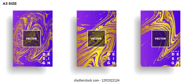 Mixture of acrylic paints. Liquid marble texture. Fluid art. Applicable for design cover, presentation, invitation, flyer, annual report, poster, desing packaging. Modern artwork - Vector
