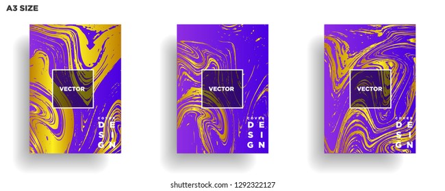 Mixture of acrylic paints. Liquid marble texture. Fluid art. Applicable for design cover, presentation, invitation, flyer, annual report, poster, desing packaging. Modern artwork - Vector