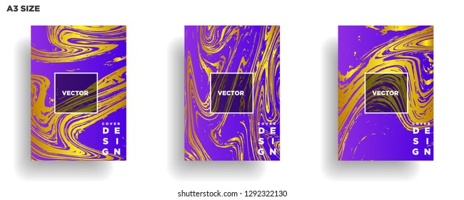 Mixture of acrylic paints. Liquid marble texture. Fluid art. Applicable for design cover, presentation, invitation, flyer, annual report, poster, desing packaging. Modern artwork - Vector