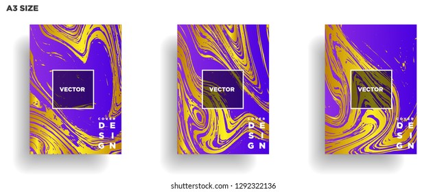 Mixture of acrylic paints. Liquid marble texture. Fluid art. Applicable for design cover, presentation, invitation, flyer, annual report, poster, desing packaging. Modern artwork - Vector