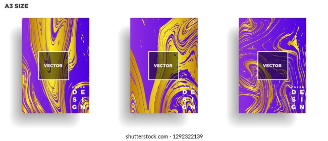 Mixture of acrylic paints. Liquid marble texture. Fluid art. Applicable for design cover, presentation, invitation, flyer, annual report, poster, desing packaging. Modern artwork - Vector