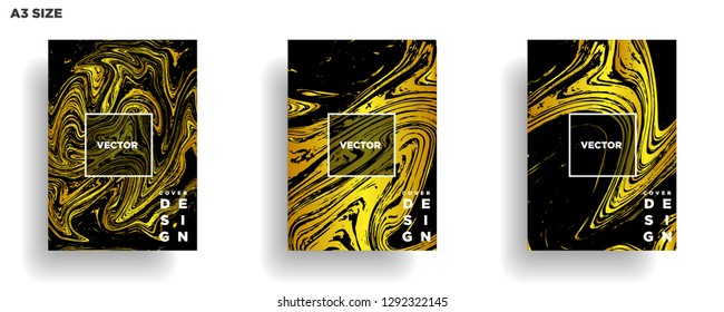 Mixture of acrylic paints. Liquid marble texture. Fluid art. Applicable for design cover, presentation, invitation, flyer, annual report, poster, desing packaging. Modern artwork - Vector