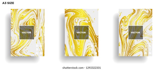 Mixture of acrylic paints. Liquid marble texture. Fluid art. Applicable for design cover, presentation, invitation, flyer, annual report, poster, desing packaging. Modern artwork - Vector