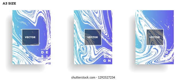 Mixture of acrylic paints. Liquid marble texture. Fluid art. Applicable for design cover, presentation, invitation, flyer, annual report, poster, desing packaging. Modern artwork - Vector