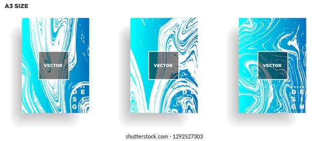 Mixture of acrylic paints. Liquid marble texture. Fluid art. Applicable for design cover, presentation, invitation, flyer, annual report, poster, desing packaging. Modern artwork - Vector