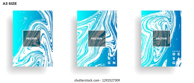 Mixture of acrylic paints. Liquid marble texture. Fluid art. Applicable for design cover, presentation, invitation, flyer, annual report, poster, desing packaging. Modern artwork - Vector