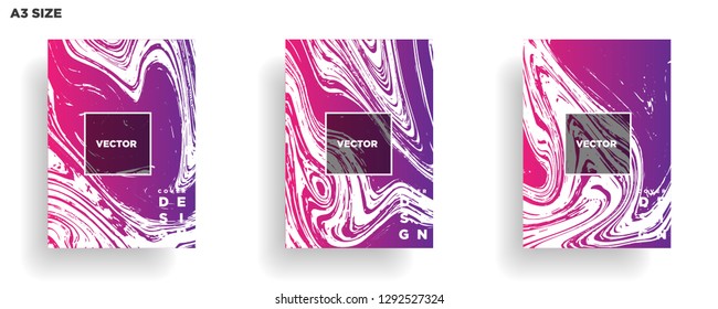 Mixture of acrylic paints. Liquid marble texture. Fluid art. Applicable for design cover, presentation, invitation, flyer, annual report, poster, desing packaging. Modern artwork - Vector