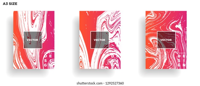 Mixture of acrylic paints. Liquid marble texture. Fluid art. Applicable for design cover, presentation, invitation, flyer, annual report, poster, desing packaging. Modern artwork - Vector