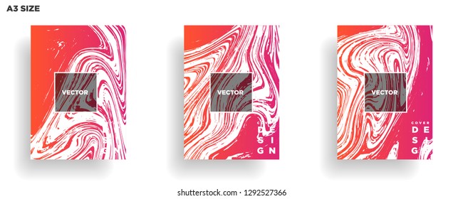 Mixture of acrylic paints. Liquid marble texture. Fluid art. Applicable for design cover, presentation, invitation, flyer, annual report, poster, desing packaging. Modern artwork - Vector