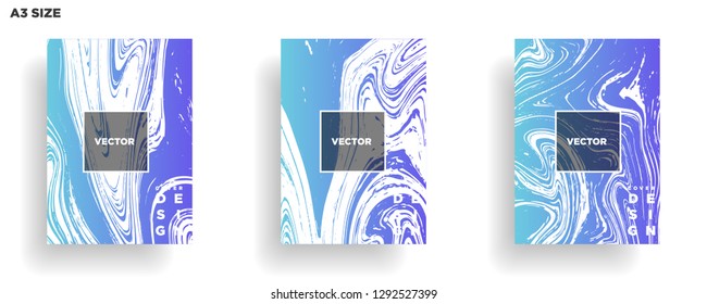 Mixture of acrylic paints. Liquid marble texture. Fluid art. Applicable for design cover, presentation, invitation, flyer, annual report, poster, desing packaging. Modern artwork - Vector