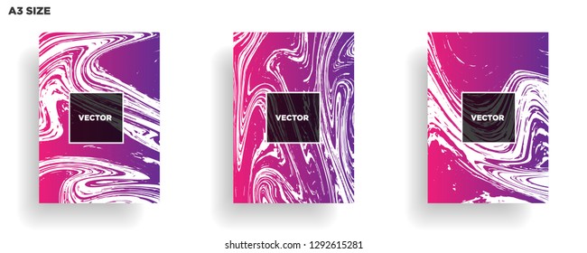 Mixture of acrylic paints. Liquid marble texture. Fluid art. Applicable for design cover, presentation, invitation, flyer, annual report, poster, desing packaging. Modern artwork - Vector