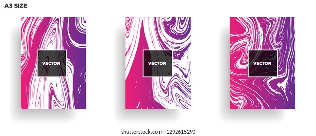 Mixture of acrylic paints. Liquid marble texture. Fluid art. Applicable for design cover, presentation, invitation, flyer, annual report, poster, desing packaging. Modern artwork - Vector