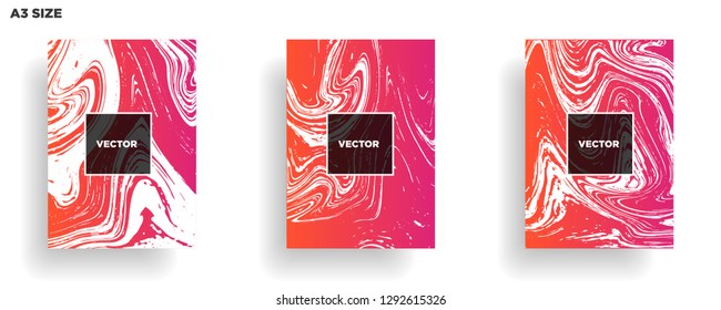 Mixture of acrylic paints. Liquid marble texture. Fluid art. Applicable for design cover, presentation, invitation, flyer, annual report, poster, desing packaging. Modern artwork - Vector