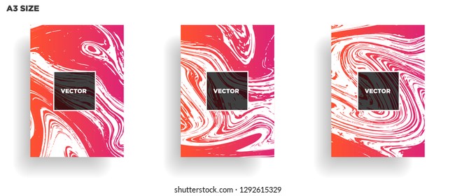 Mixture of acrylic paints. Liquid marble texture. Fluid art. Applicable for design cover, presentation, invitation, flyer, annual report, poster, desing packaging. Modern artwork - Vector