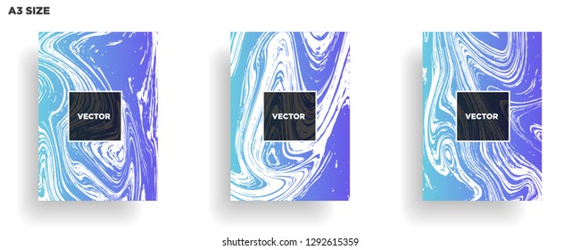 Mixture of acrylic paints. Liquid marble texture. Fluid art. Applicable for design cover, presentation, invitation, flyer, annual report, poster, desing packaging. Modern artwork - Vector