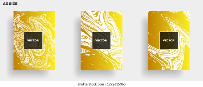 Mixture of acrylic paints. Liquid marble texture. Fluid art. Applicable for design cover, presentation, invitation, flyer, annual report, poster, desing packaging. Modern artwork - Vector