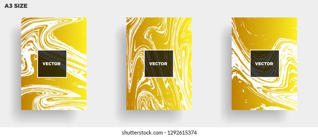 Mixture of acrylic paints. Liquid marble texture. Fluid art. Applicable for design cover, presentation, invitation, flyer, annual report, poster, desing packaging. Modern artwork - Vector