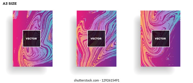 Mixture of acrylic paints. Liquid marble texture. Fluid art. Applicable for design cover, presentation, invitation, flyer, annual report, poster, desing packaging. Modern artwork - Vector