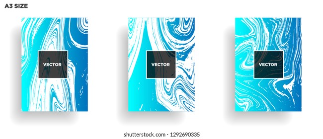 Mixture of acrylic paints. Liquid marble texture. Fluid art. Applicable for design cover, presentation, invitation, flyer, annual report, poster, desing packaging. Modern artwork - Vector