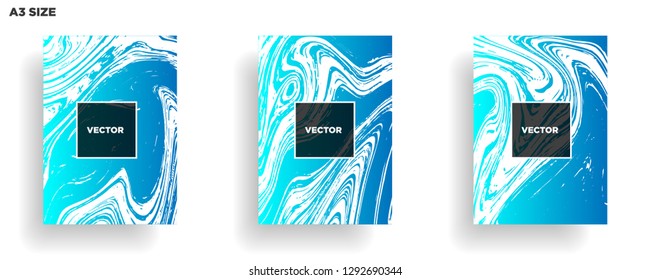 Mixture of acrylic paints. Liquid marble texture. Fluid art. Applicable for design cover, presentation, invitation, flyer, annual report, poster, desing packaging. Modern artwork - Vector