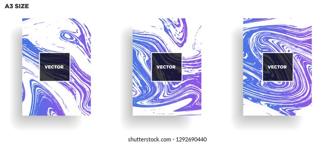 Mixture of acrylic paints. Liquid marble texture. Fluid art. Applicable for design cover, presentation, invitation, flyer, annual report, poster, desing packaging. Modern artwork - Vector