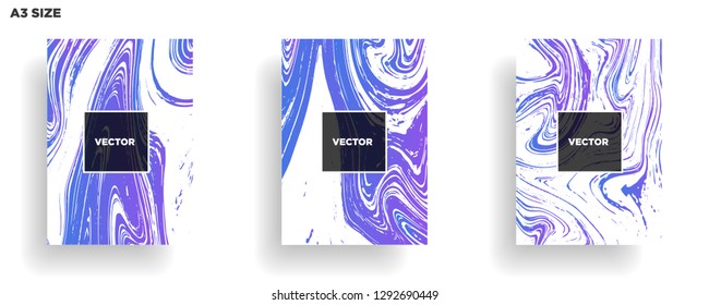 Mixture of acrylic paints. Liquid marble texture. Fluid art. Applicable for design cover, presentation, invitation, flyer, annual report, poster, desing packaging. Modern artwork - Vector