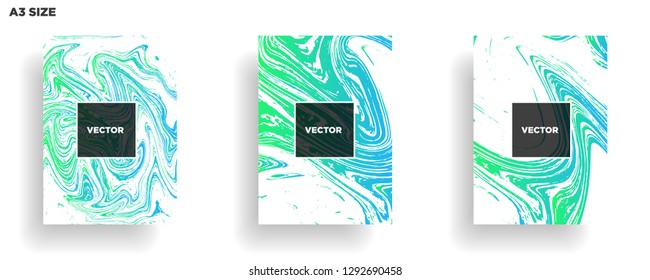 Mixture of acrylic paints. Liquid marble texture. Fluid art. Applicable for design cover, presentation, invitation, flyer, annual report, poster, desing packaging. Modern artwork - Vector