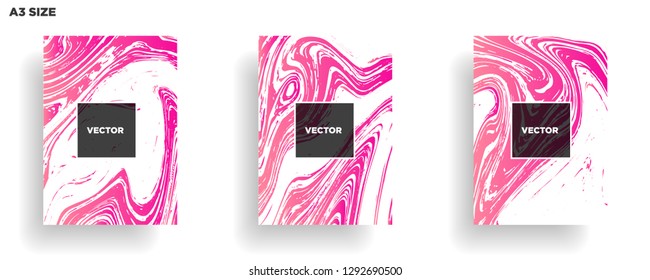 Mixture of acrylic paints. Liquid marble texture. Fluid art. Applicable for design cover, presentation, invitation, flyer, annual report, poster, desing packaging. Modern artwork - Vector